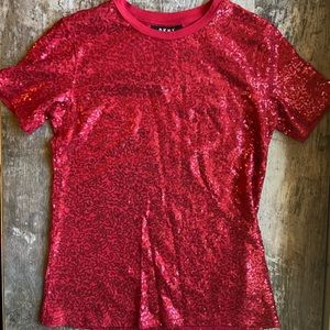 {DKNY} sparkle sequin top